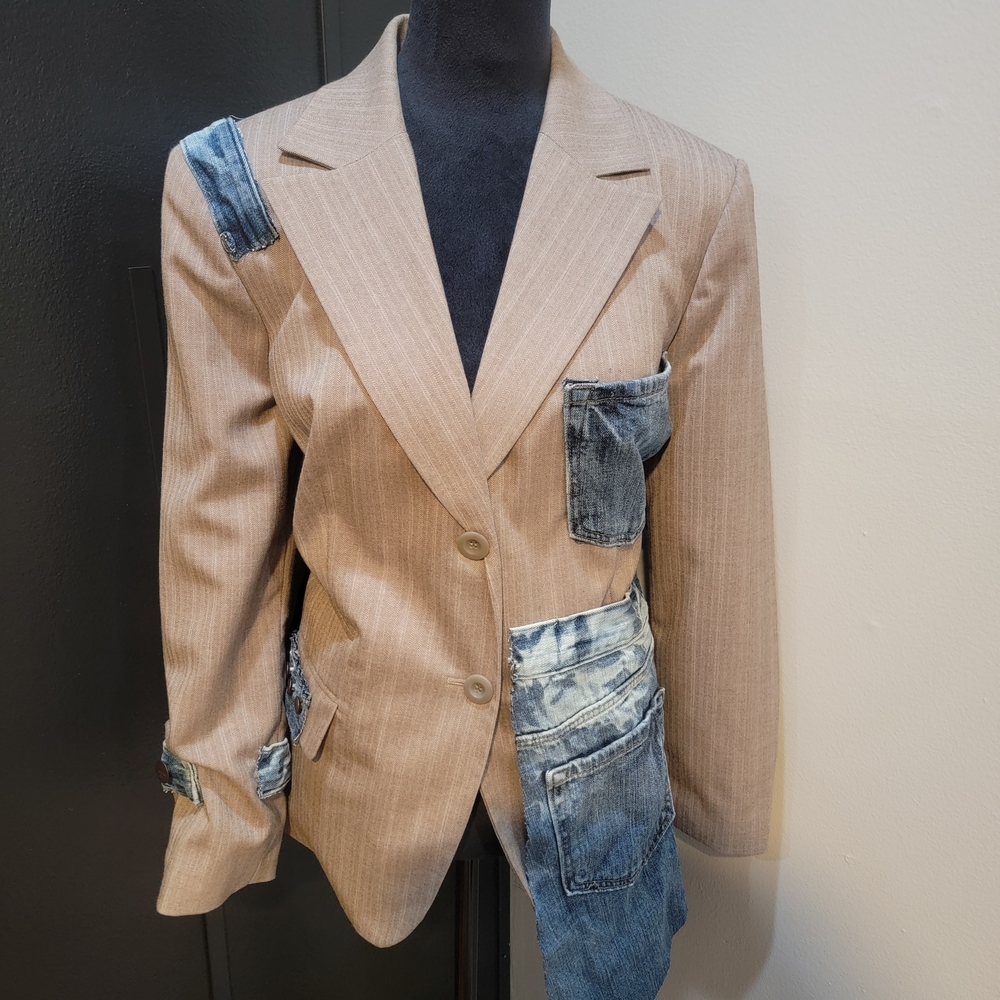 Custom Blazer - Denim Tan Blazer